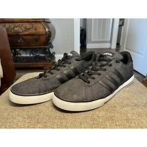adidas NEO Daily Vulc SE Black Canvas Sneakers Men's US 12 F76263